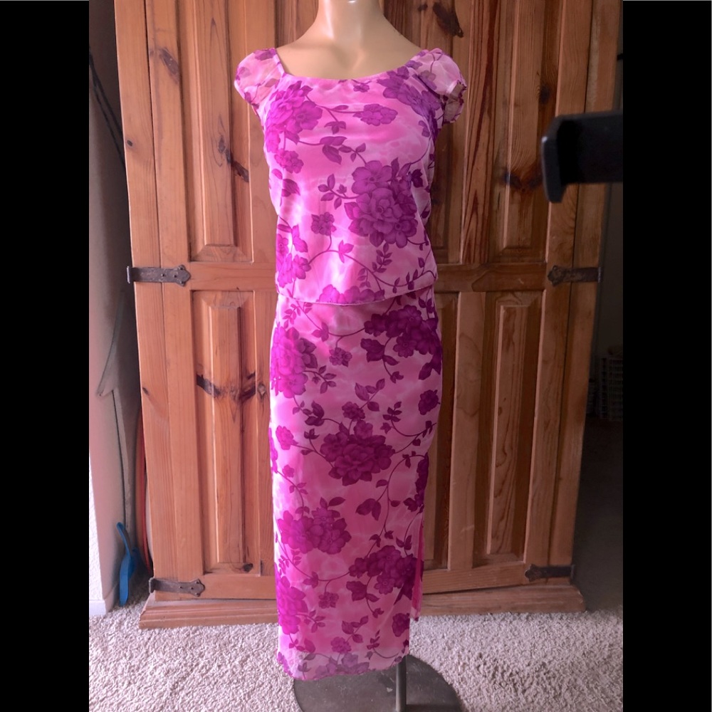 Flirty Peasant Style Top Skirt Set